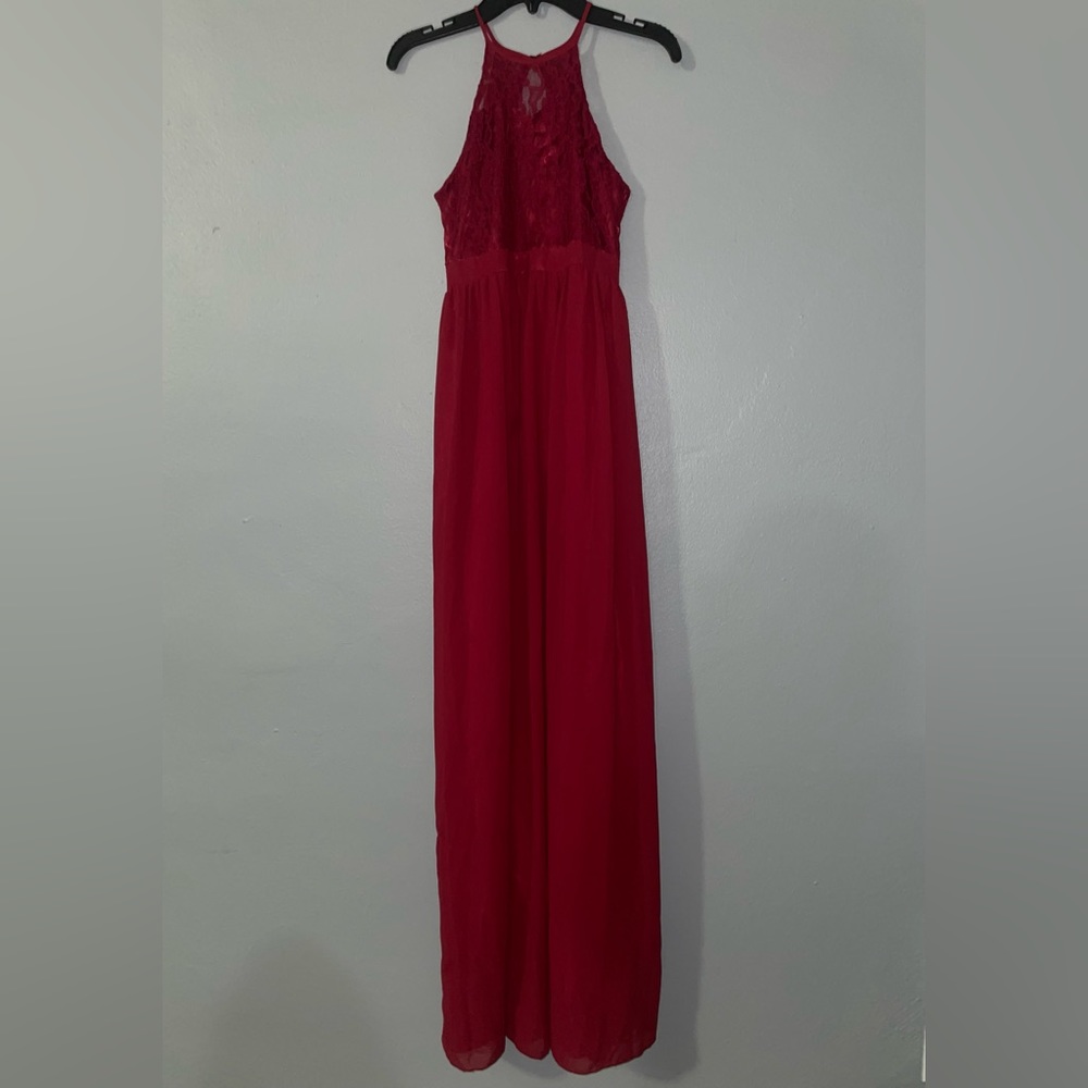 Red Lace Flower Dress ❤️